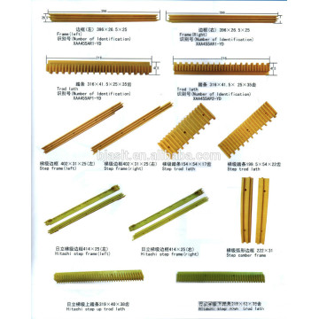 step frame and trod lath for escalators